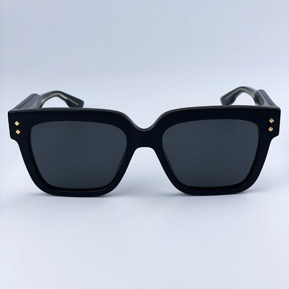 NEW Gucci GG1084S 001 Black Grey Square Unisex Sunglasses - Picture 5 of 15